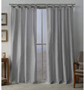EXCLUSIVE HOME Loha Linen Braided Tab Top Curtain Panel Pair, 54"x84"