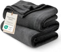 Bedsure GentleSoft Fleece Blanket California King Size Charcoal