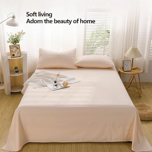 Flat Sheet Twin Full Queen King 100% Cotton A-Class Brushed Solid