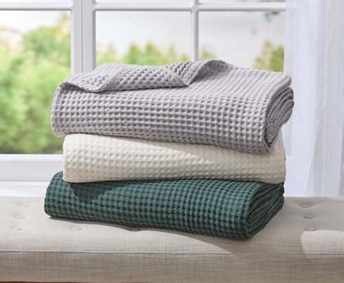 BrylaneHome Cotton Waffle Weave Blanket