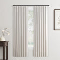 Jowels Beige Linen Blackout Curtains 72 Inches Long 2 Panels for