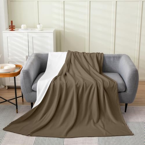 Feelyou Taupe for Kids Adults Fleece Throw Blanket Twin 60"x80"
