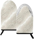 Marble Gray Oven Mitts and Pot Holders Set 2 Pack