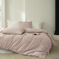 BISELINA 100% Washed Cotton Duvet Cover Set – Soft & Cozy Summer