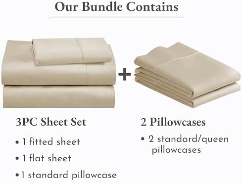 California Design Den 5 Piece Twin XL Size Sheet Set with 3