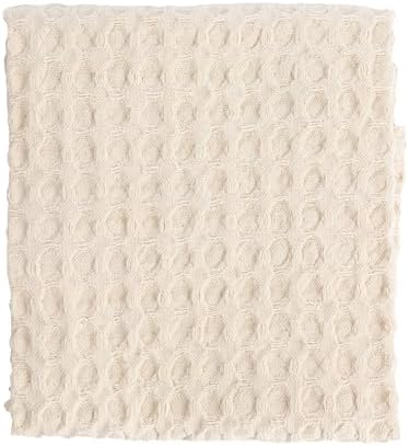 Bloomingville Cotton Waffle Weave Tea Towel, Cream