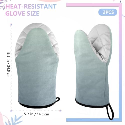 Grey Gradient Oven Mitts and Pot Holders Set 2 Pack