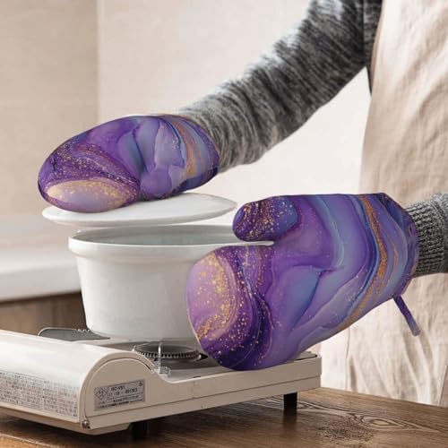 Texture Silicone Oven Mitts 2 Pack - Heat Resistant Kitchen Gloves