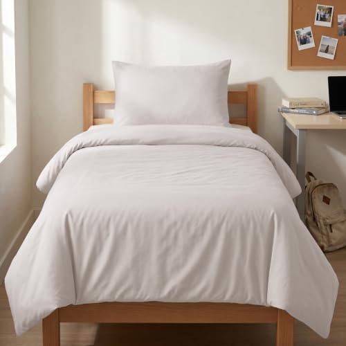 Oversized Twin Duvet Cover/Twin XL Set Zipper 69x98 1 Shams Natural