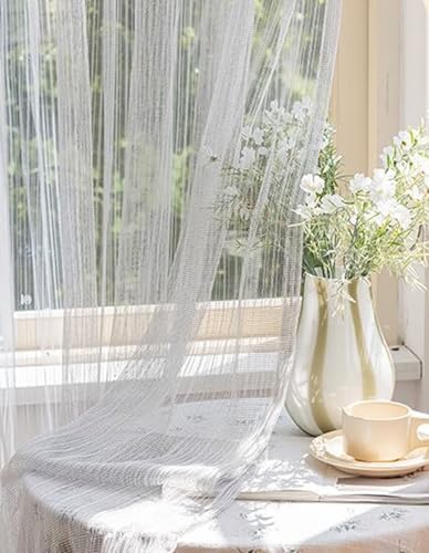 Drapes Sheer 2 Panel Set,2 x 34W x 63H,Sheer Curtains for Bedroom
