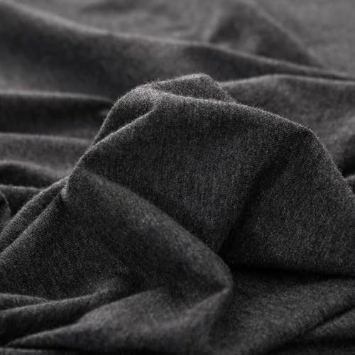 PURE ERA Jersey Knit Duvet Cover Set Heather Charcoal Grey Oversized