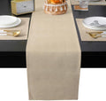 Rustic Beige Table Mats Set of 6 with Table Runner 90 Inches