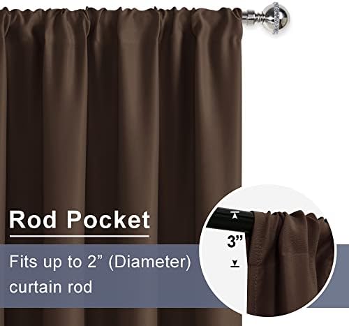 JIUZHEN Blackout Curtains for Bedroom Living Room 60 x 72 Inches Long