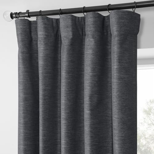 Boho Chic Faux Linen Blackout Curtains (2 Panels) 50 X 108, Rustic