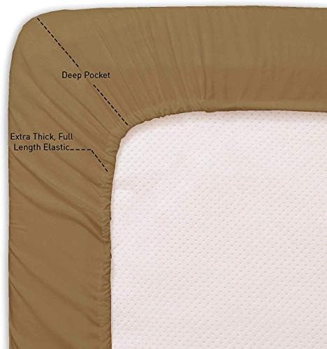 Mattress-Homes Natural 100% Cotton Sheets Full Size Bed Set - Soft 400
