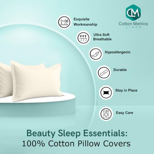 2 Pack Pillow Shams Queen Size 20x30 – 600 Thread Count 100% Organic