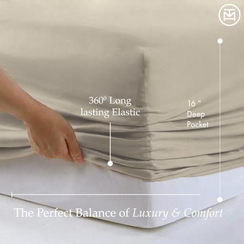Threadmill 600 Thread Count Cotton Full Sheet Set, Sateen, Taupe