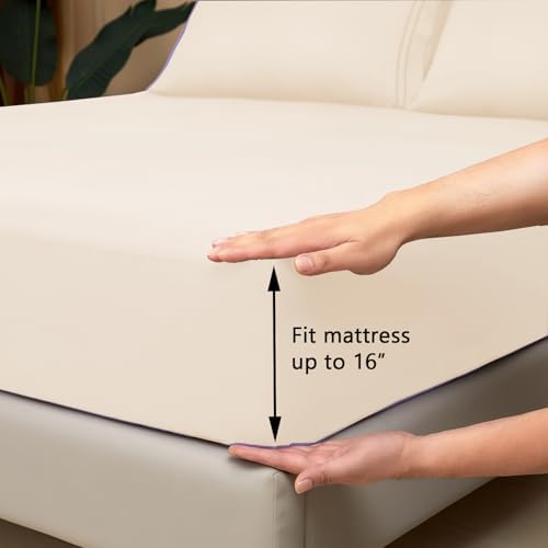 Mejoroom Full Size Sheet Set - Soft Microfiber Bed Sheets - Deep