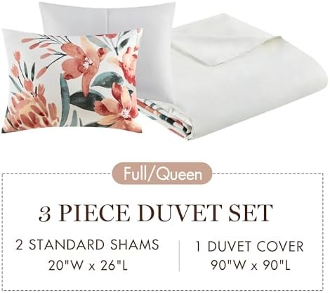 Madison Park Queen Duvet Cover Set, Floral Duvet Cover for Queen Size