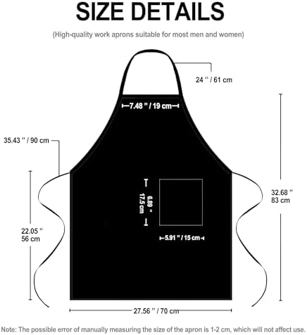 Chef Apron with Pocket for Men Women Server Butcher Work, 5 Pack