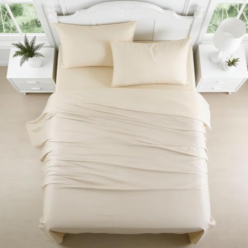 Cooling Bed Sheets Queen Size, Taupe Queen Sheet Set, Ultra Soft