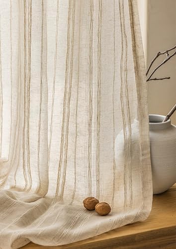 Beydodo Living Room Curtains 63 Inch Length 2 Panels, Privacy Curtains