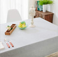 AMSS Square Solid Color Tablecloth Cotton Linen Waterproof Wrinkle