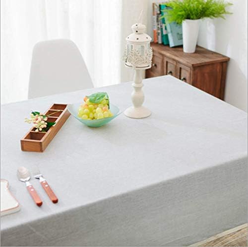 AMSS Square Solid Color Tablecloth Cotton Linen Waterproof Wrinkle