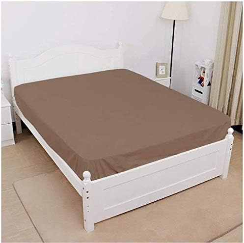 Fitted Sheet Twin Size - Taupe Fitted Bottom Sheet Only - 100%