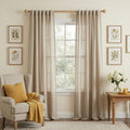 MYSKY HOME Taupe Curtains 96 Inches Long for Living Room Sliding Glass