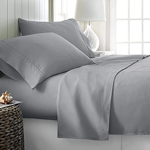 100% Egyptian Cotton King Bed Sheet Set 4 Piece, 800 Thread Count