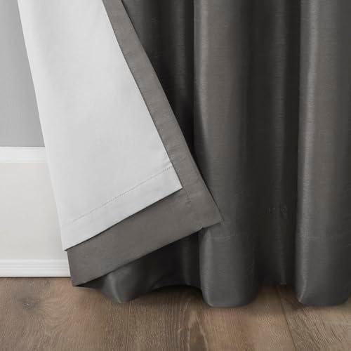 Sun Zero Greyson Faux Dupioni Silk Thermal Extreme Total Blackout Back