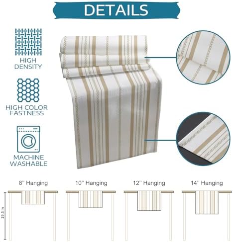 Pastoral Stripes Table Runner and Placemats Set of 4 Leaf Vertical