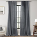 Dark Gray Curtains for Living Room Back Tab Modern Farmhouse Semi