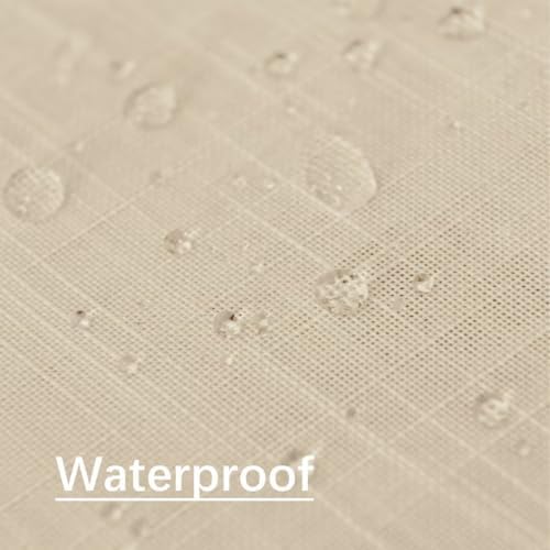 Natural Linen Rectangle Tablecloth, 2 Pack Slubby Textured Fall