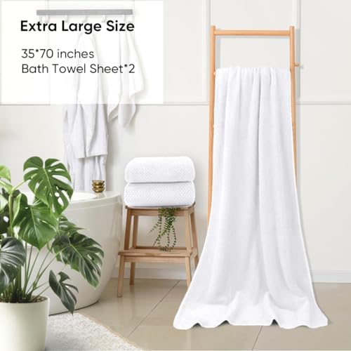 HOMEXCEL Bath Sheets 2PK, 35x70 in, Absorbent&Soft, Extra Large Bath