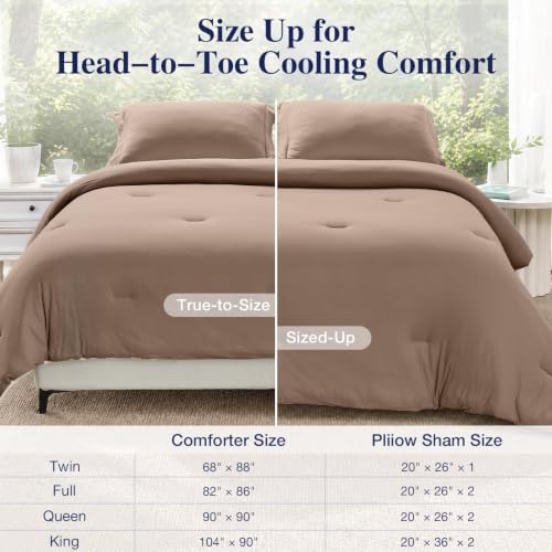 MUXHOMO Cooling Comforter Queen Size, 3-Piece Reversible Bed Set