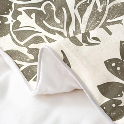 Feelyou Boho Vintage Floral Duvet Cover 100% Cotton Queen Size Boys