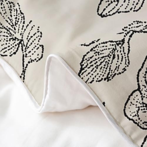 Feelyou Vintage Floral Pattern Duvet Cover 100% Cotton Queen Size Boys