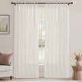 Hiasan Linen Pinch Pleated Curtains, 52" W x 63" L, Cream Beige,2