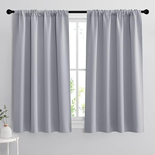 RYB HOME Blackout Curtains for Bedroom Living Room Nursery 63 inches