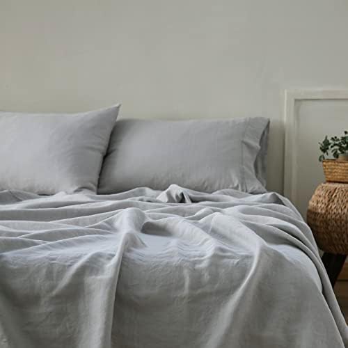 Simple&Opulence 100% French Linen Pillowcase Queen Size-Set of 2