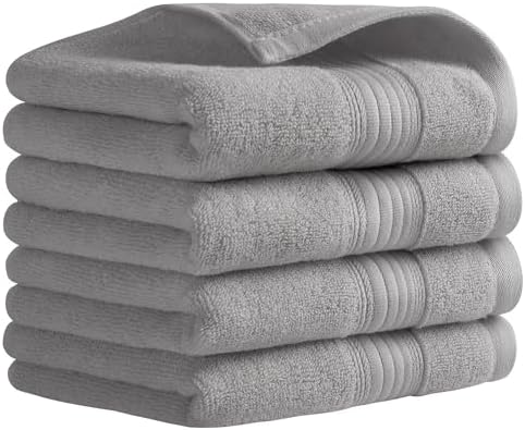 Solid Striped Hand Towel Set 13" x 29" Cotton Soft Absorbent Towels