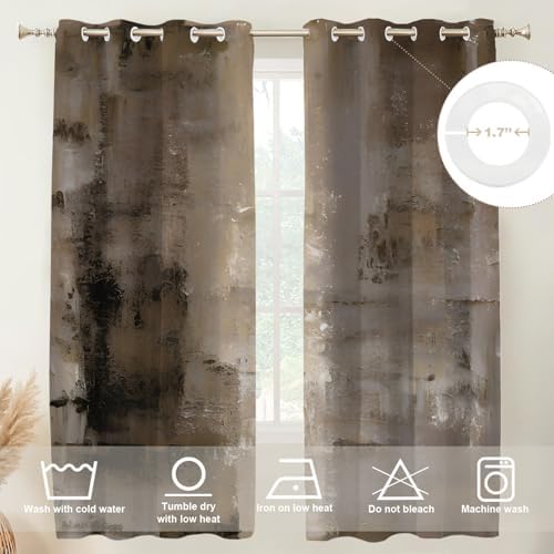 Blackout Curtains for Bedroom, Drapes Plastic Grommet Top Insulated