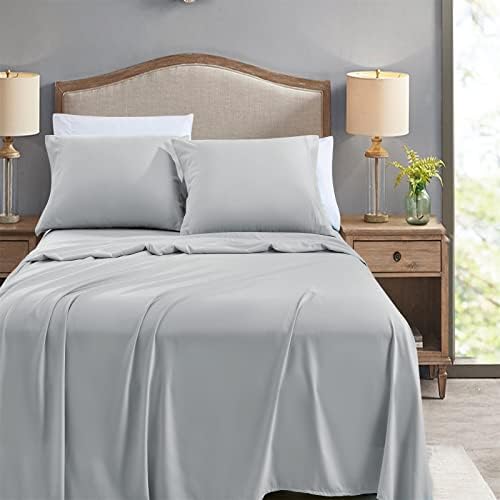 FreshCulture King Flat Sheets Only, Pack of 6, Soft Microfiber Bedding