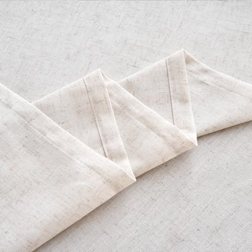 Rectangle Natural Flax Linen Solid Color Tablecloth, Spring Stain