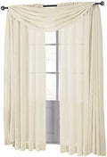 Royal Hotel Luxury Abri Top Rod Pocket, Crushed Sheer Curtains