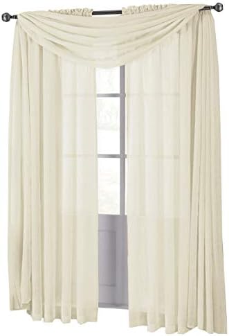 Royal Hotel Sheer Curtains – Crushed Rod Pocket Panels, 2-Pack