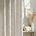 100% Blackout Taupe Boho Curtains, 96 Inches, 2 Panels for Bedroom