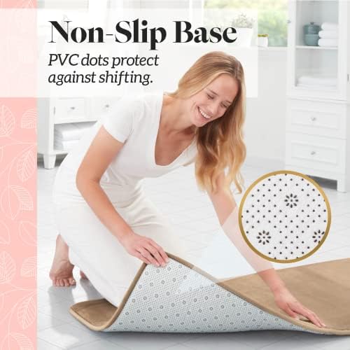 Memory Foam Bath Mat Non Slip Absorbent Super Cozy Velvet Bathroom Rug